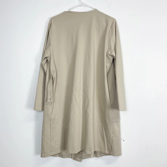 Karakorum Long Jacket Womens Size Large XL Tan Khaki Button Closure - Picture 2 of 9